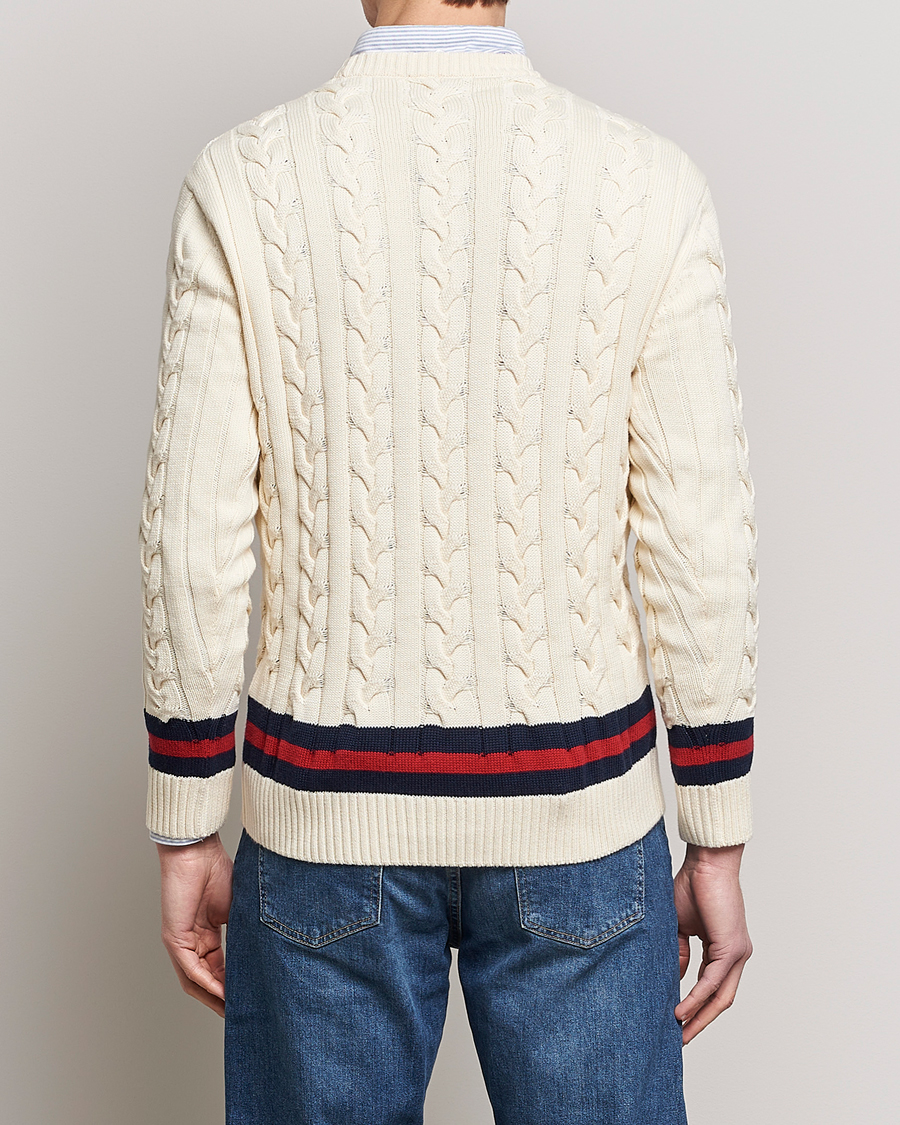 Mies | Puserot | Baracuta | Cotton Cable Crew Neck Off White