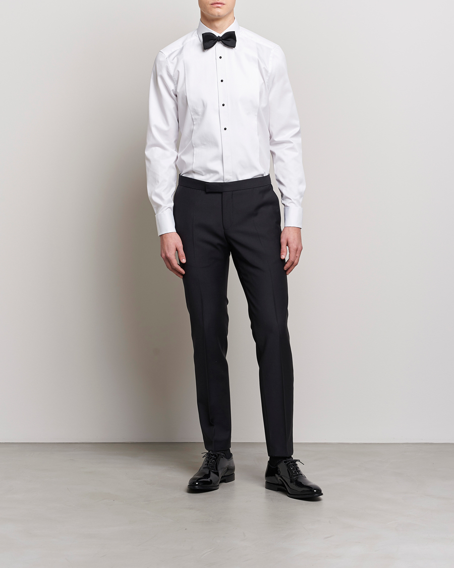 Mies | Kauluspaidat | Stenströms | Slimline Open Smoking Shirt White