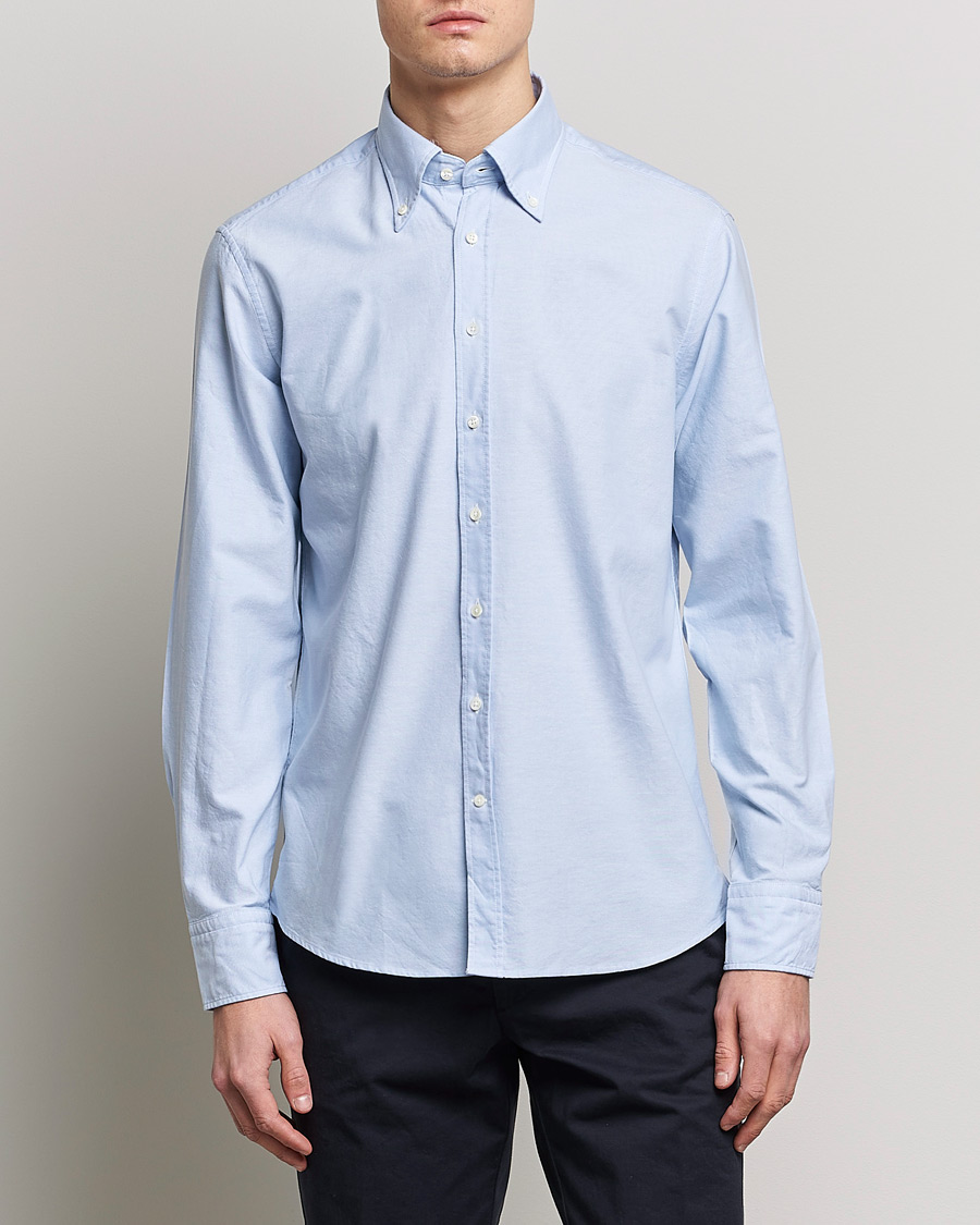 Mies |  | Stenströms | Fitted Body Oxford Shirt Light Blue