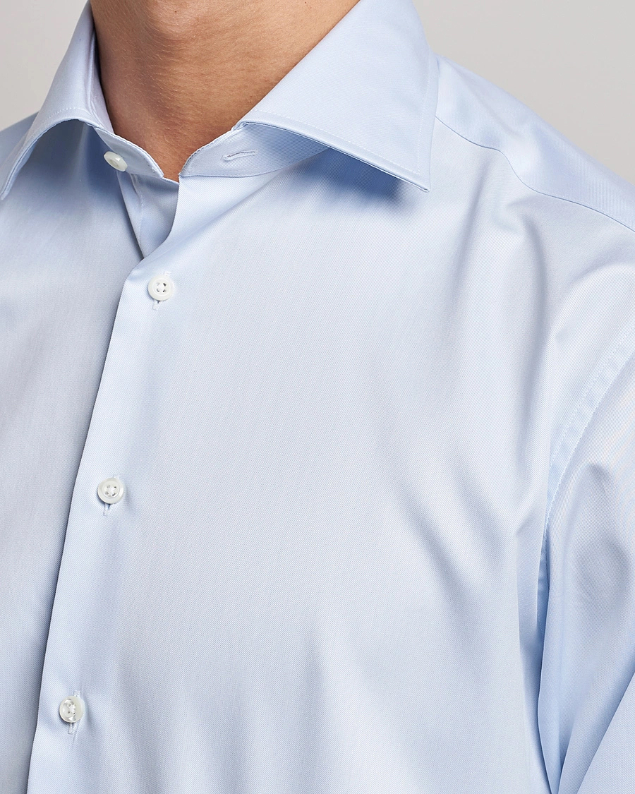 Mies | Viralliset | Stenströms | Fitted Body X-Long Sleeve Shirt Light Blue