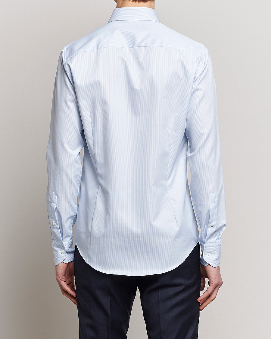 Mies | Kauluspaidat | Stenströms | Superslim Cotton Twill Striped Shirt Blue/White