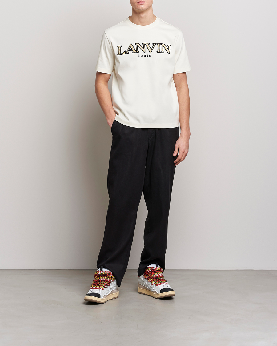 Mies | T-paidat | Lanvin | Curb Embroidered Logo T-Shirt Milk