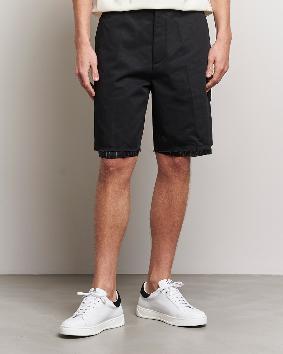 Mies | Shortsit | Lanvin | Raw Edge Tailored Shorts Black
