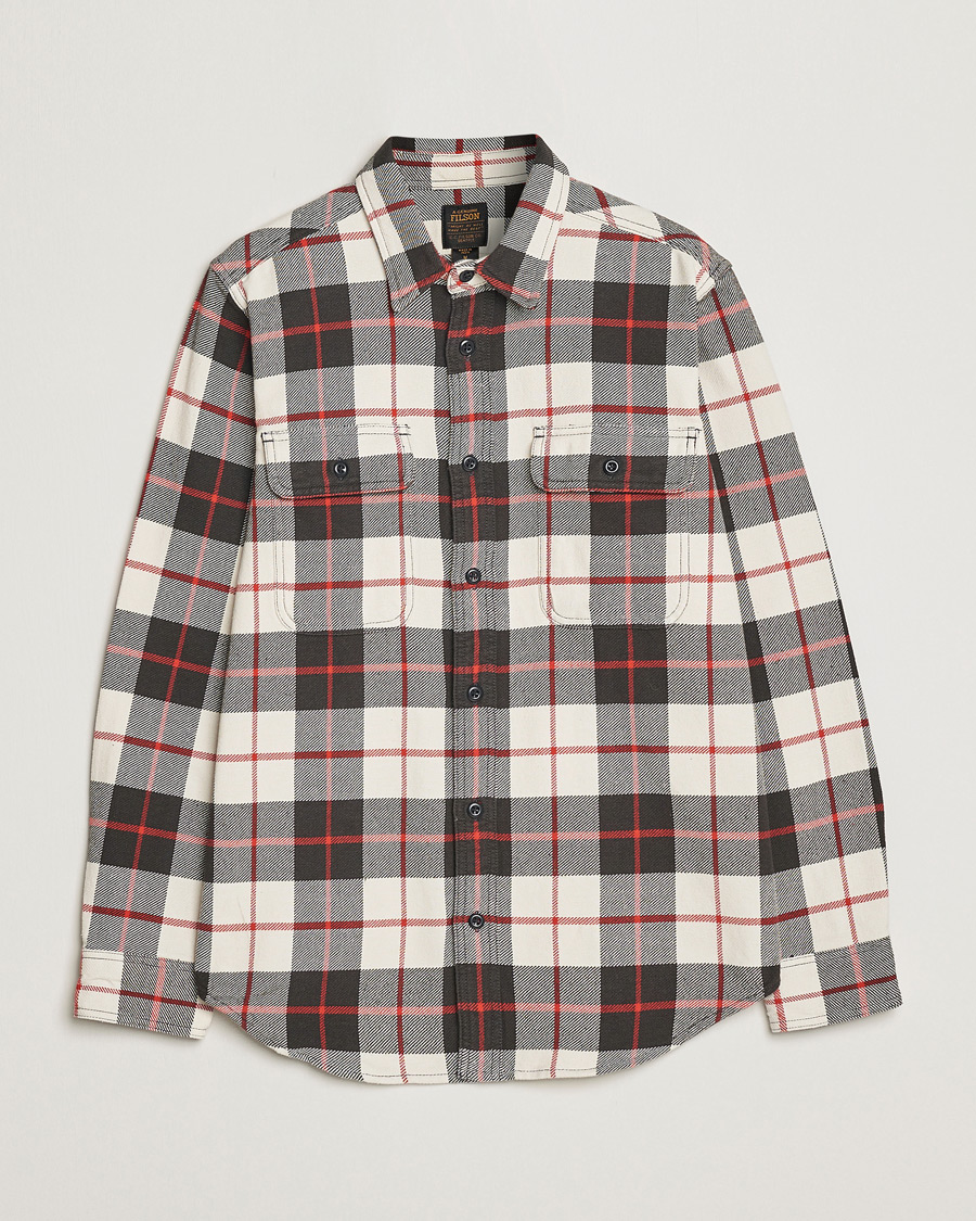 Mies | Kauluspaidat | Filson | Vintage Flannel Work Shirt Natural/Charcoal