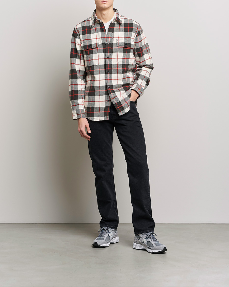 Mies | Kauluspaidat | Filson | Vintage Flannel Work Shirt Natural/Charcoal
