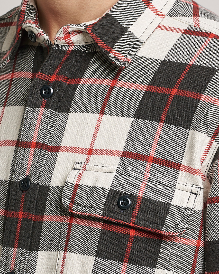 Mies | Kauluspaidat | Filson | Vintage Flannel Work Shirt Natural/Charcoal