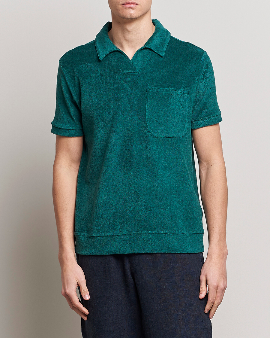 Mies | The Resort Co | The Resort Co | Terry Polo Shirt Emerald Green