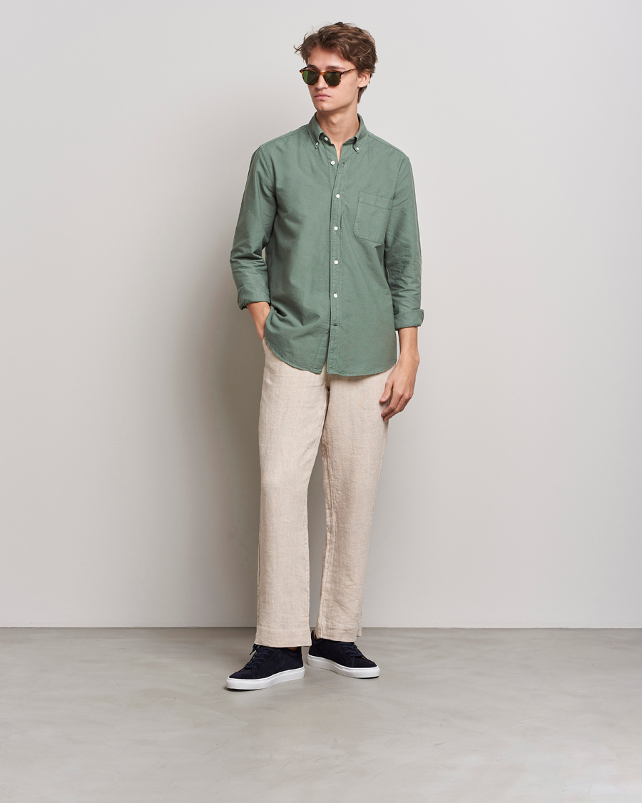 Mies | Kauluspaidat | A Day's March | Moorgate Dyed Oxford Shirt Dusty Green