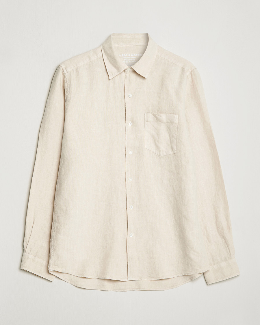Mies | Contemporary Creators | A Day's March | Abu Linen Shirt Sand