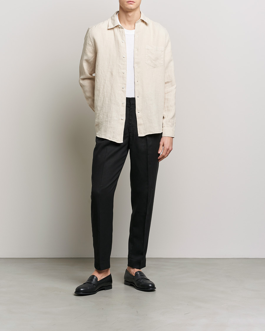Mies | Kauluspaidat | A Day's March | Abu Linen Shirt Sand