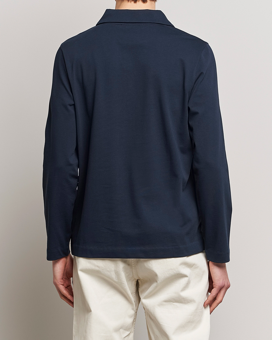 Mies | Puserot | A Day's March | Branford Long Sleeve Jersey Polo Navy