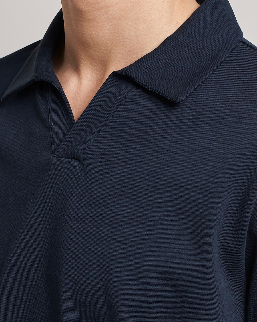Mies | Puserot | A Day's March | Branford Long Sleeve Jersey Polo Navy
