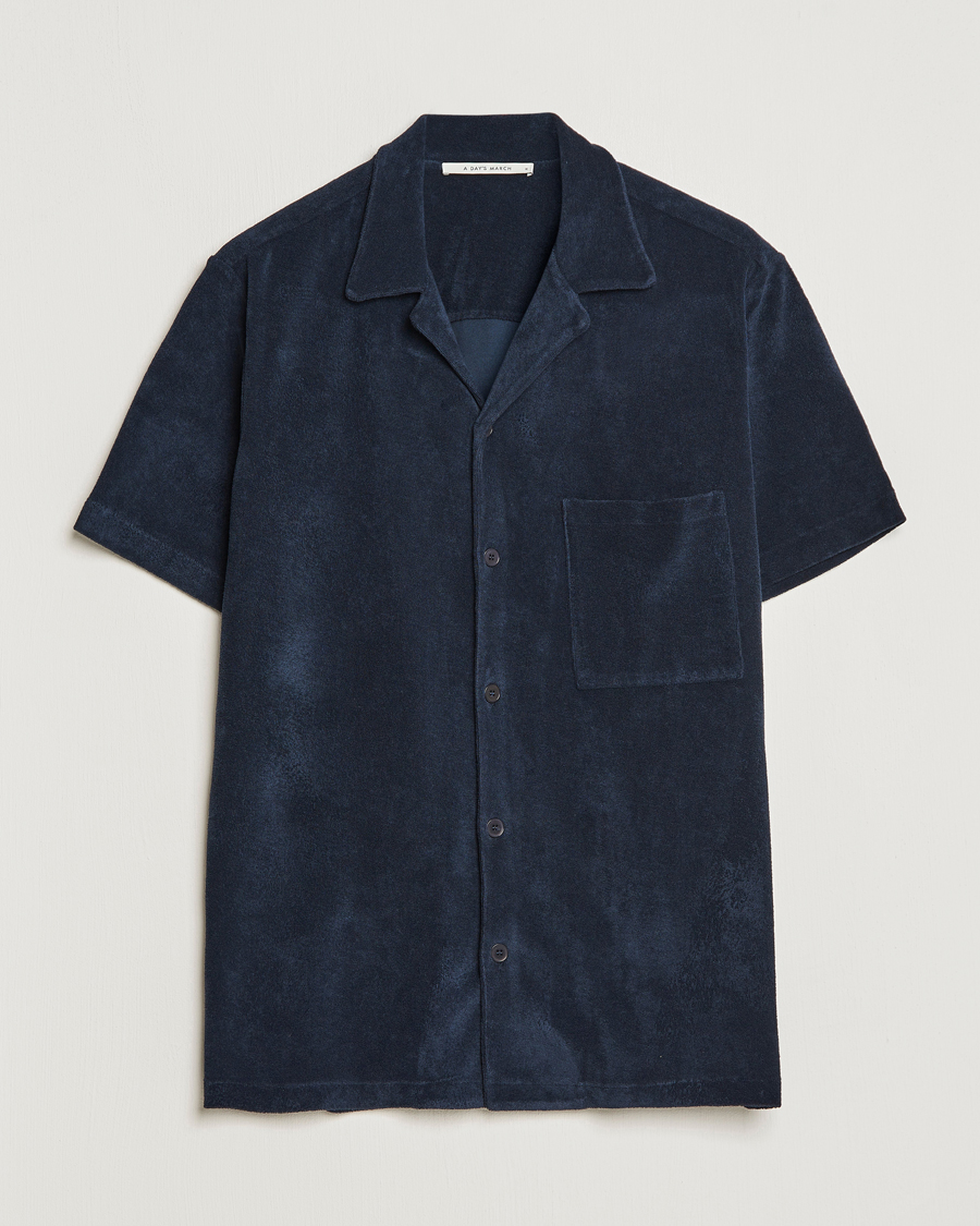 Mies | Terry | A Day's March | Yamu Short Sleeve Terry Shirt Navy