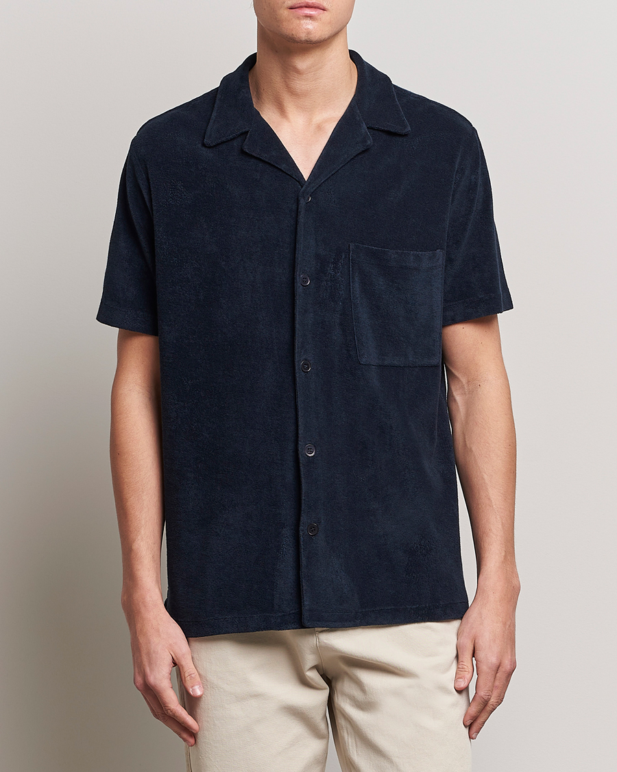Mies | Terry | A Day's March | Yamu Short Sleeve Terry Shirt Navy