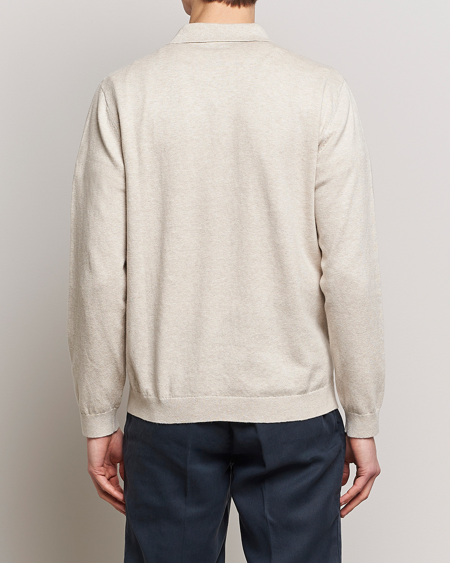 Mies | Pikeet | A Day's March | Manol Cotton Linen Polo Sand Melange