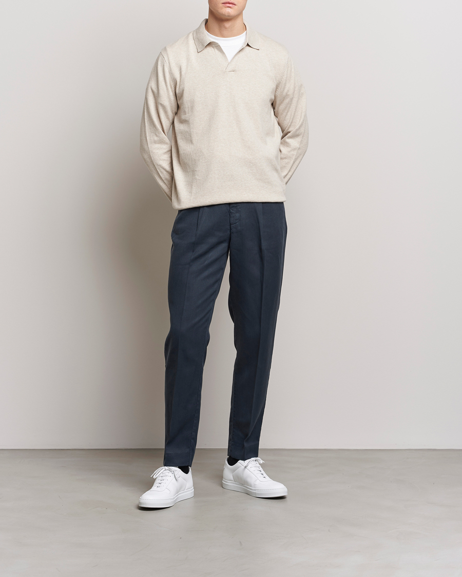 Mies | Housut | A Day's March | Smart Trouser Tencel Navy