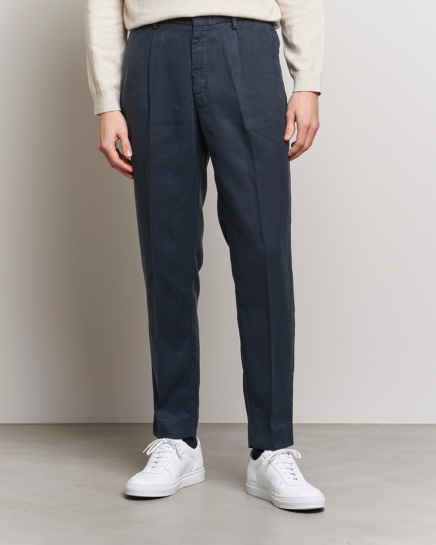 Mies | A Day's March | A Day's March | Smart Trouser Tencel  Navy