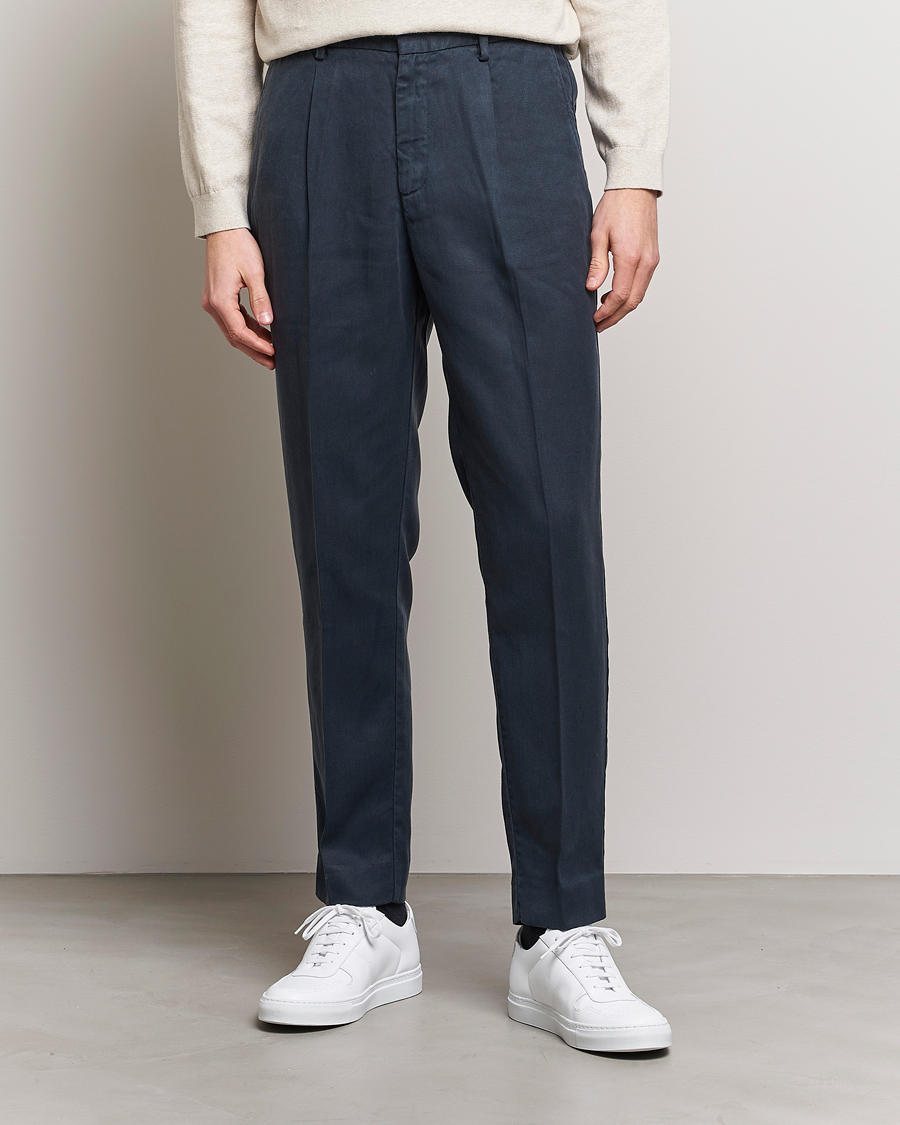 Mies | Housut | A Day's March | Smart Trouser Tencel Navy