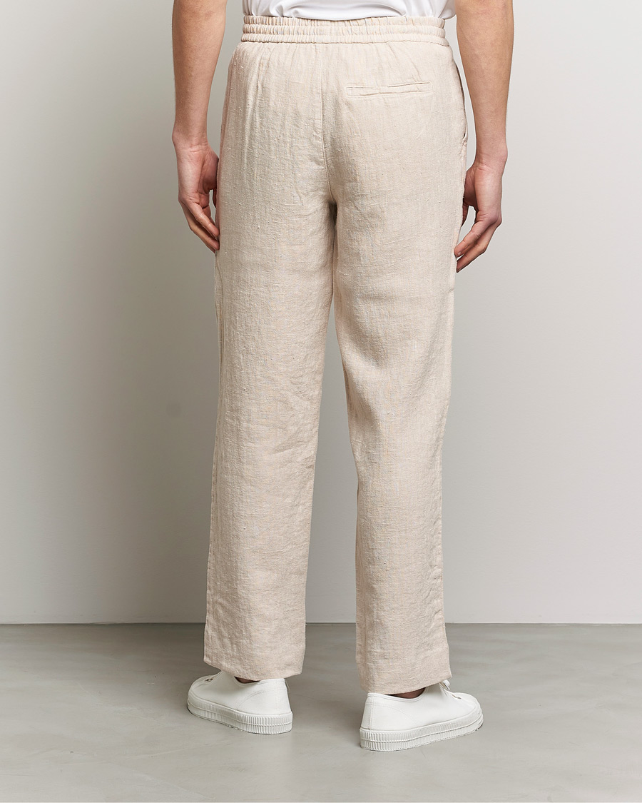 Mies | Housut | A Day's March | Tamait Drawstring Linen Trousers Oyster