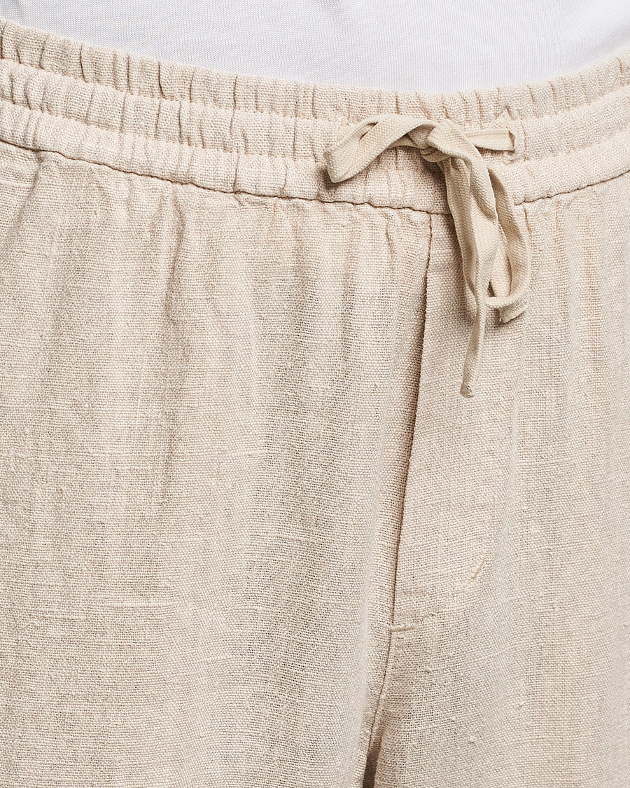 Mies | Housut | A Day's March | Tamait Drawstring Linen Trousers Oyster