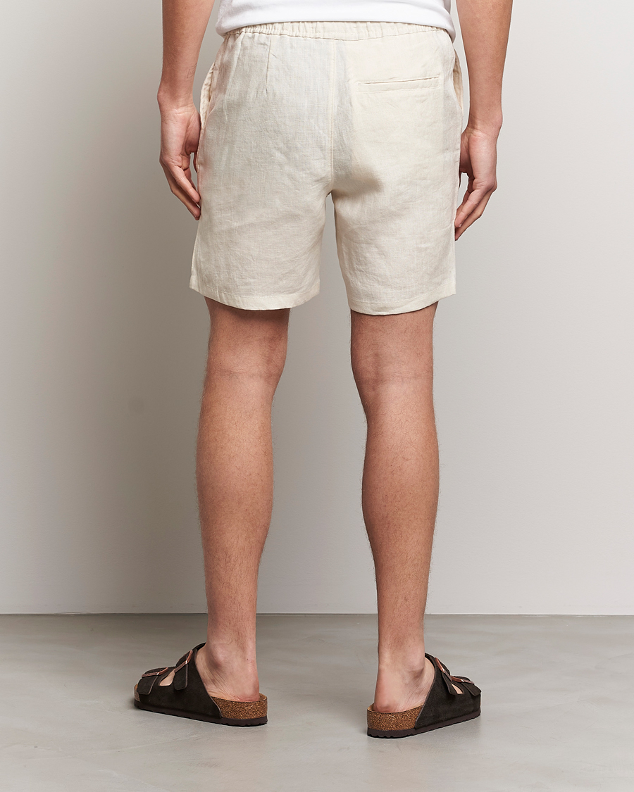 Mies | Shortsit | A Day's March | Ipu Drawstring Linen Shorts Oyster
