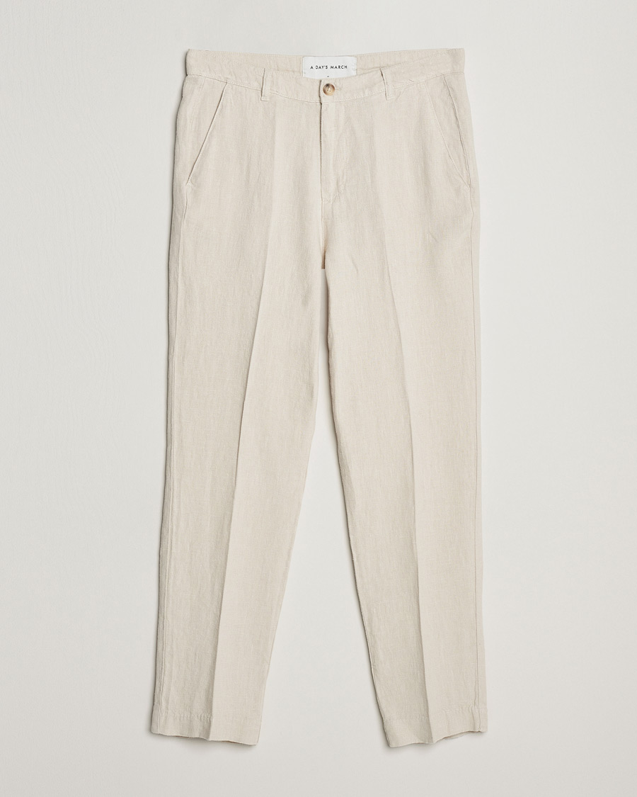 Mies | Housut | A Day's March | Madu Linen Trouser Oyster