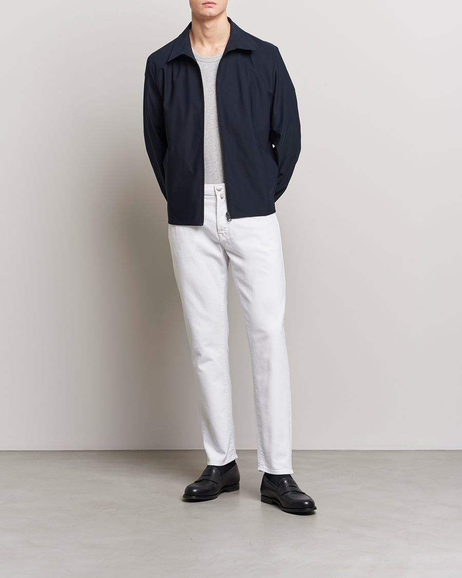Mies | Housut | Incotex | Cotton Stretch 5-Pocket Pants White