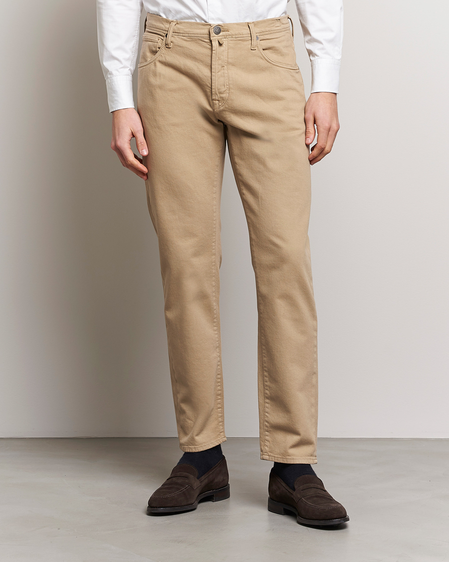 Mies | Viisitaskuhousut | Incotex | Cotton Stretch 5-Pocket Pants Beige