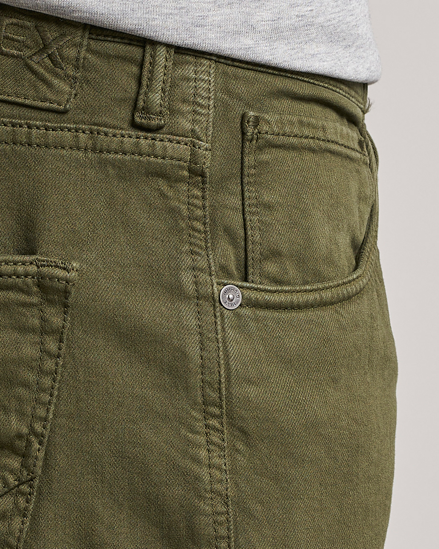 Mies | Housut | Incotex | Cotton Stretch 5-Pocket Pants Military Green