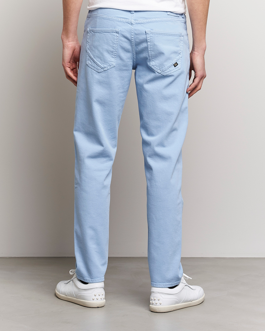 Mies | Housut | Incotex | Cotton Stretch 5-Pocket Pants Light Blue