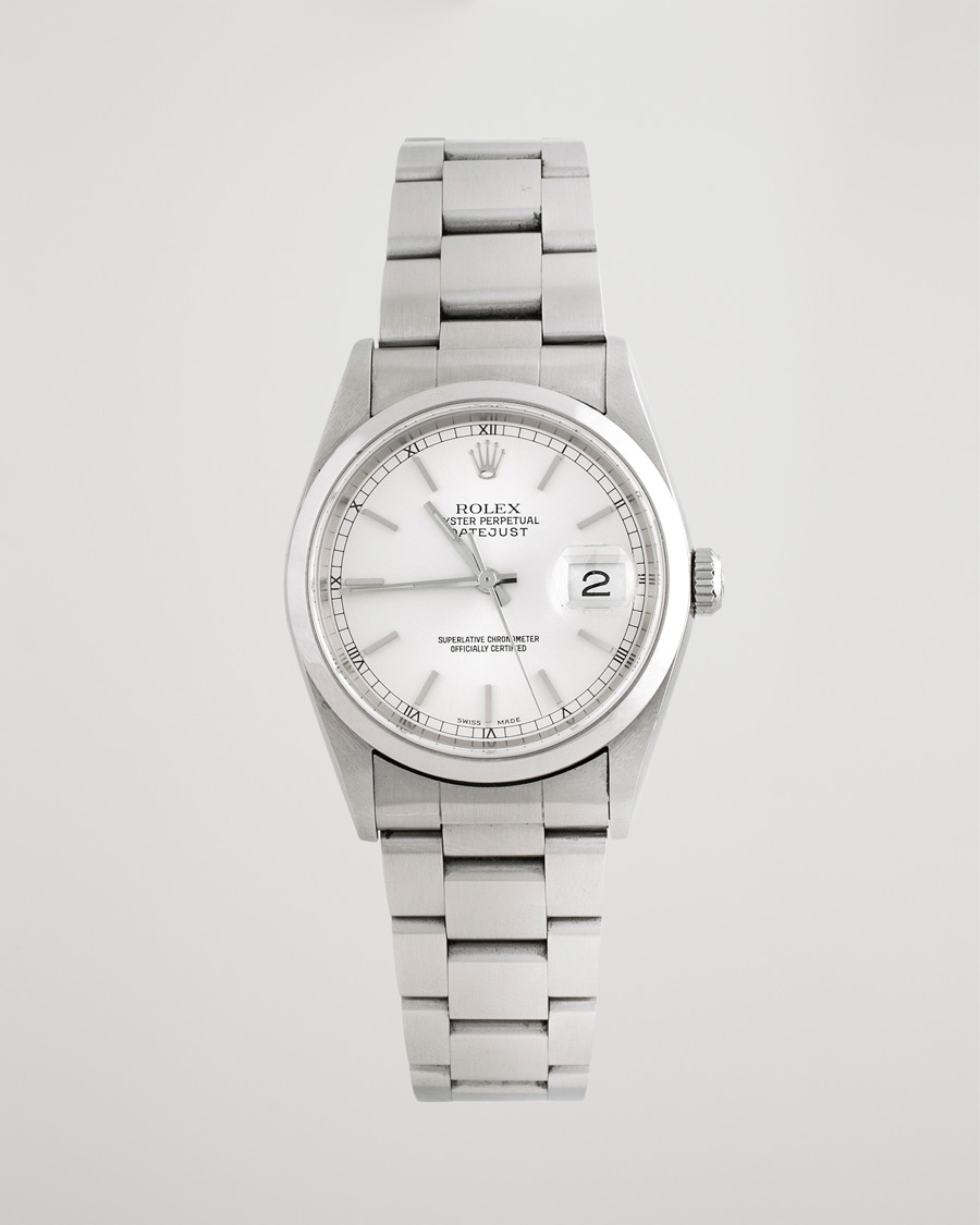 Mies | Rolex Pre-Owned Datejust 16200 Oyster Perpetual Steel Silver | Rolex Pre-Owned | Datejust 16200 Oyster Perpetual Steel Silver