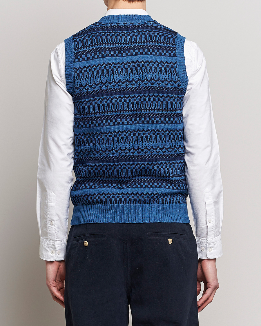 Mies | Puserot | BEAMS PLUS | Knit Fairisle Vest Navy