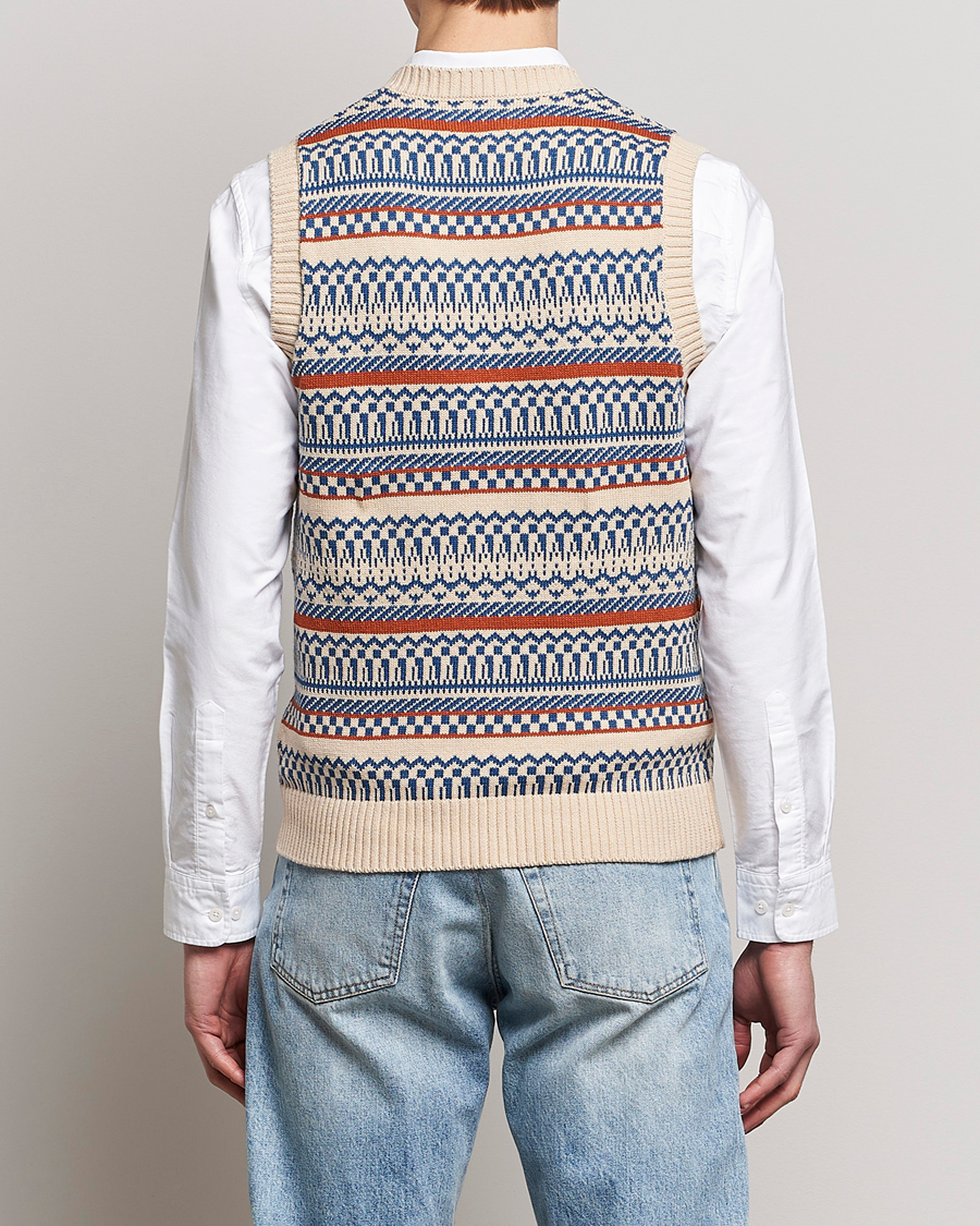 Mies | Puserot | BEAMS PLUS | Knit Fairisle Vest Natural