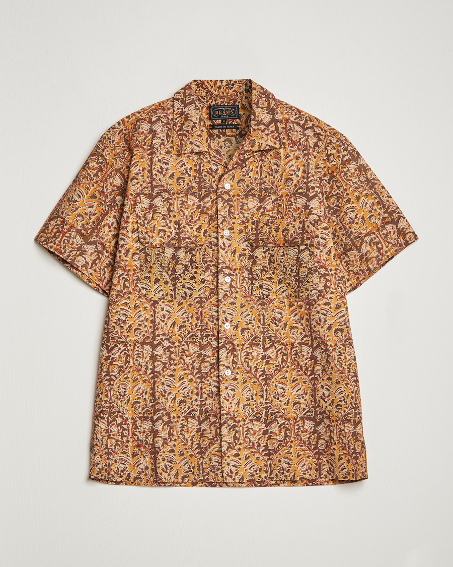 Mies | Kauluspaidat | BEAMS PLUS | Block Print Camp Shirt Brown