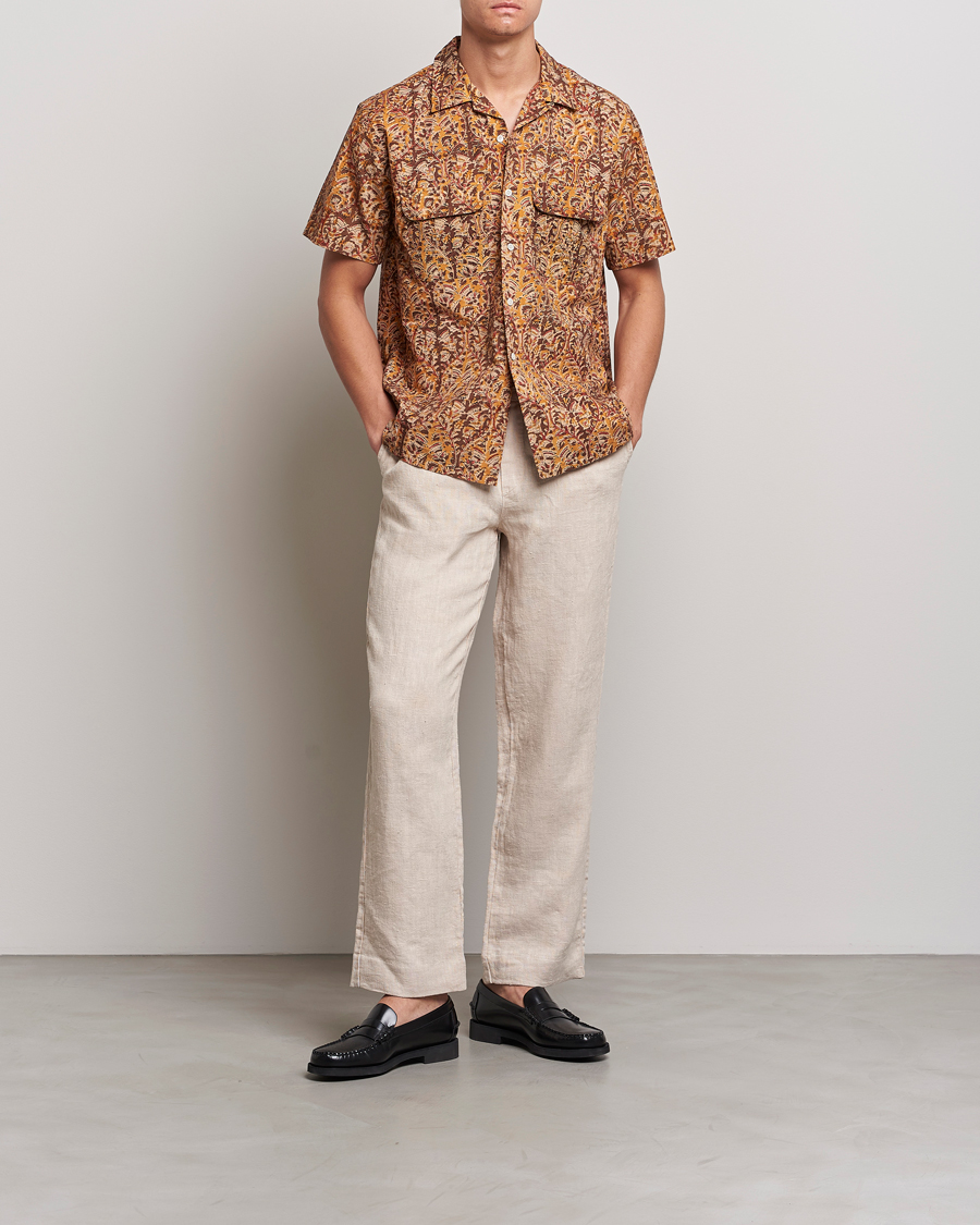 Mies | Kauluspaidat | BEAMS PLUS | Block Print Camp Shirt Brown