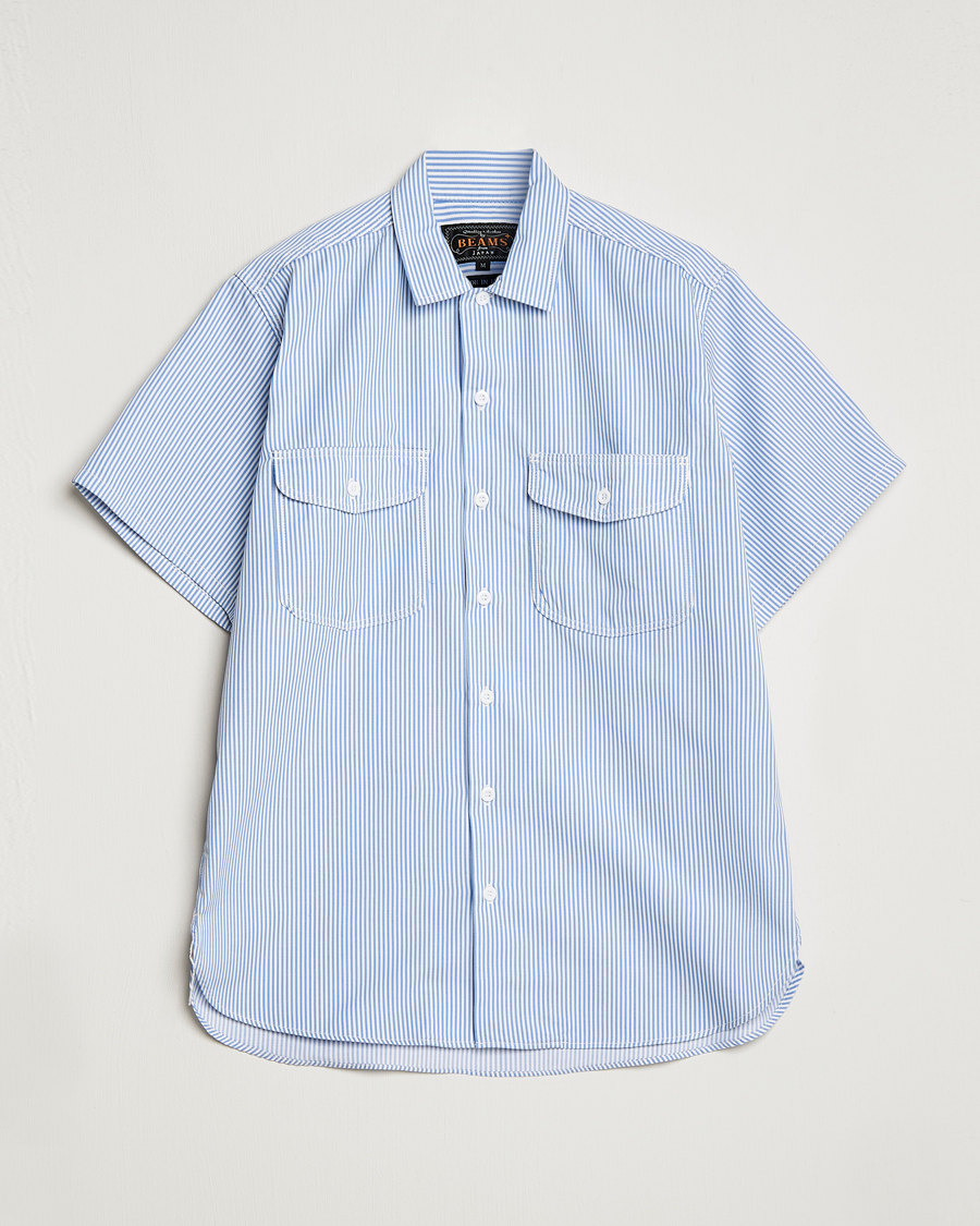 Mies | Kauluspaidat | BEAMS PLUS | Short Sleeve Work Shirt Light Blue