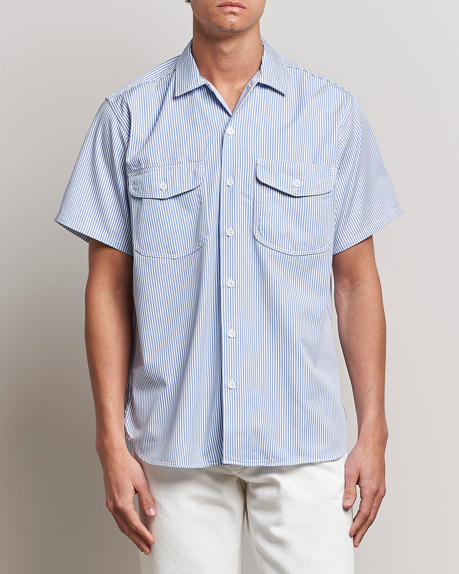 Mies |  | BEAMS PLUS | Short Sleeve Work Shirt Light Blue