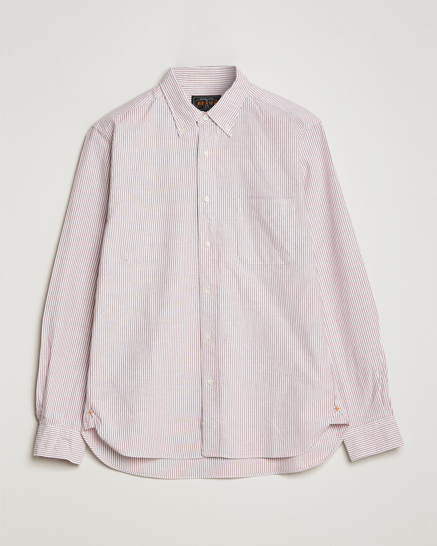 Mies | Kauluspaidat | BEAMS PLUS | Oxford Button Down Shirt Wine Stripe