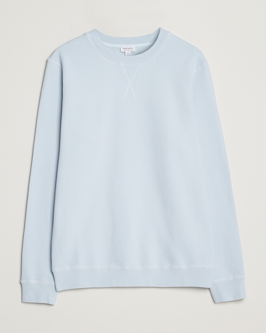 Mies | Puserot | Sunspel | Loopback Sweatshirt Pastel Blue