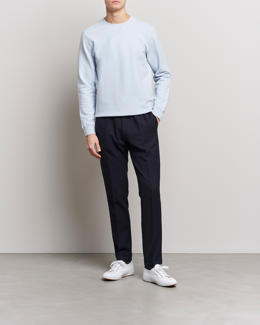 Mies | Puserot | Sunspel | Loopback Sweatshirt Pastel Blue