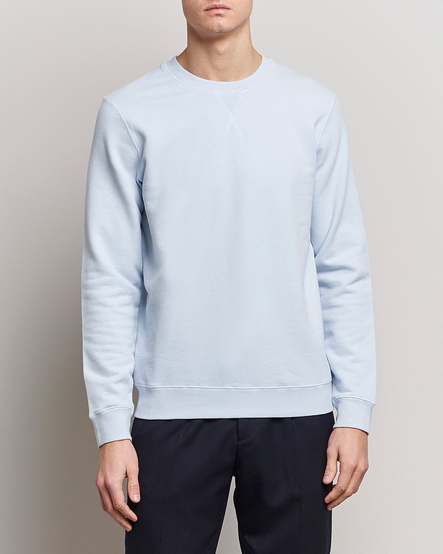 Mies |  | Sunspel | Loopback Sweatshirt Pastel Blue