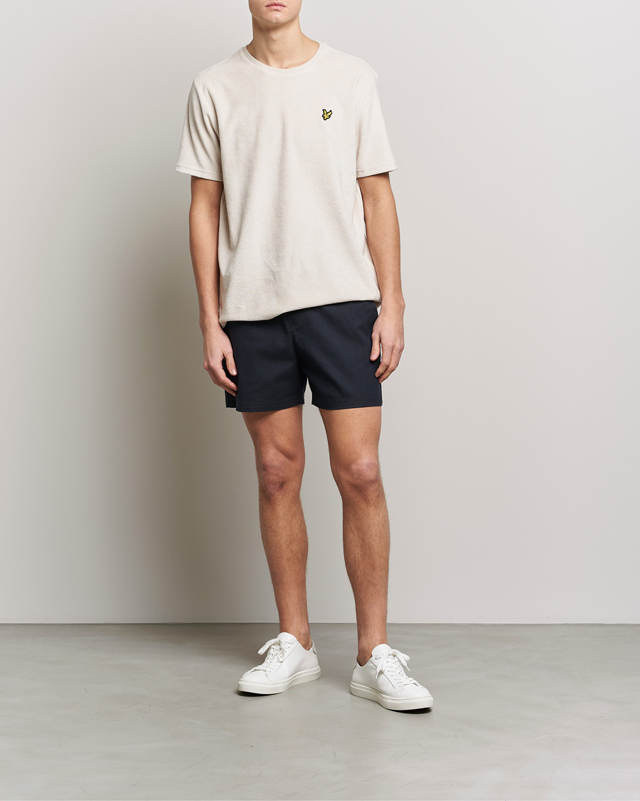 Mies | Shortsit | Lyle & Scott | Textured Shorts Dark Navy