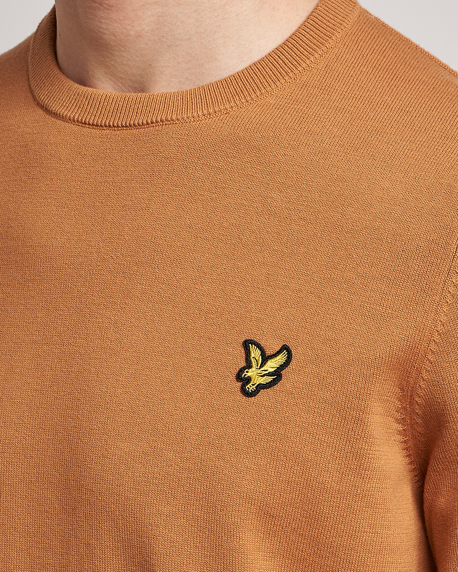 Mies | Puserot | Lyle & Scott | Crew Neck Cotton Sweater Sand Burned