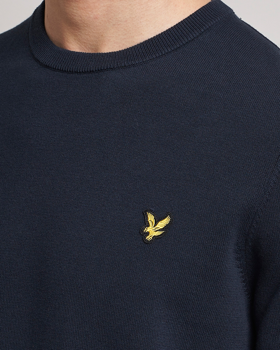 Mies | Puserot | Lyle & Scott | Crew Neck Cotton Sweater Dark Navy