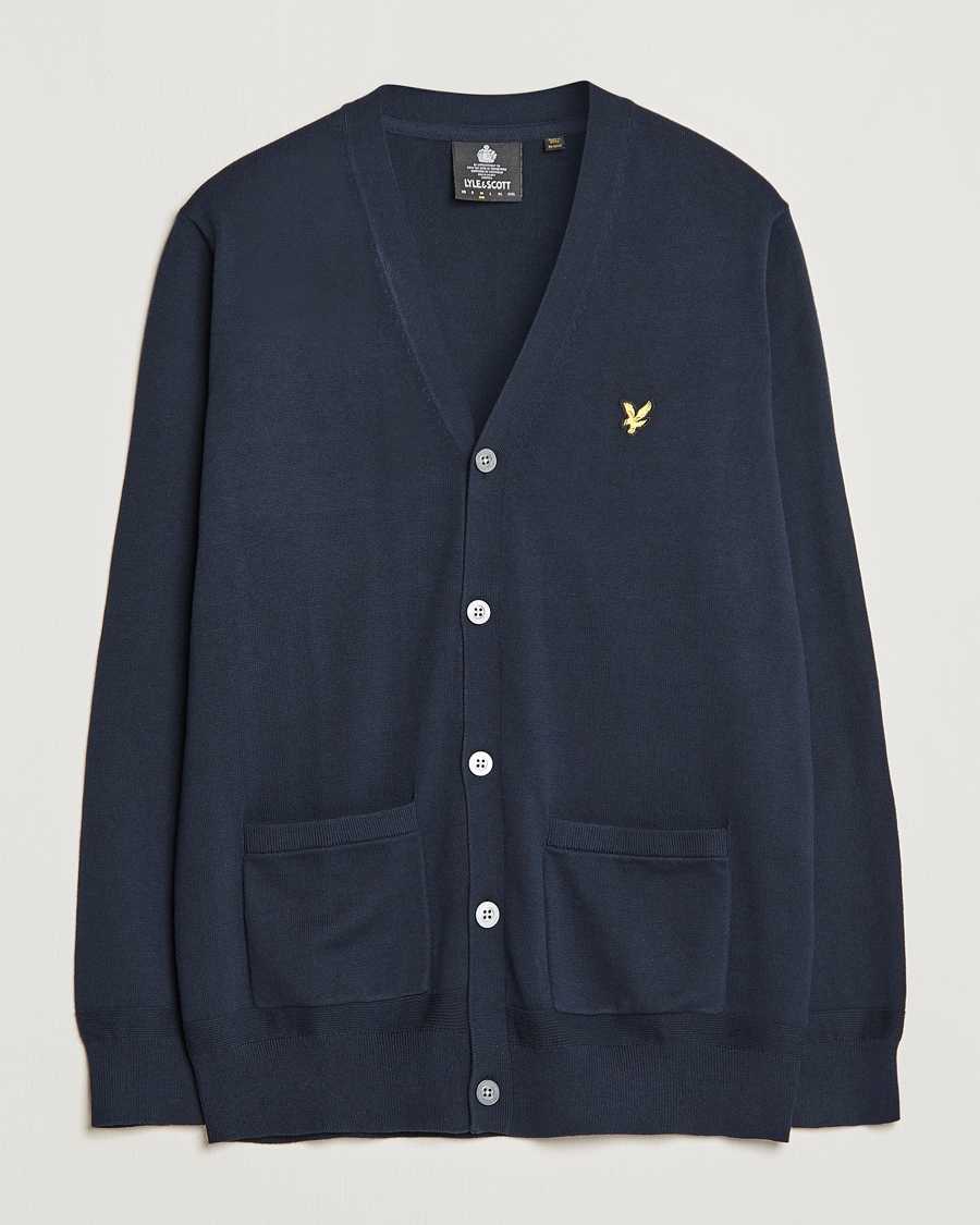 Mies | Puserot | Lyle & Scott | Cotton Cardigan Dark Navy