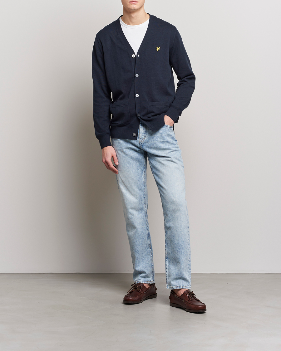 Mies | Puserot | Lyle & Scott | Cotton Cardigan Dark Navy