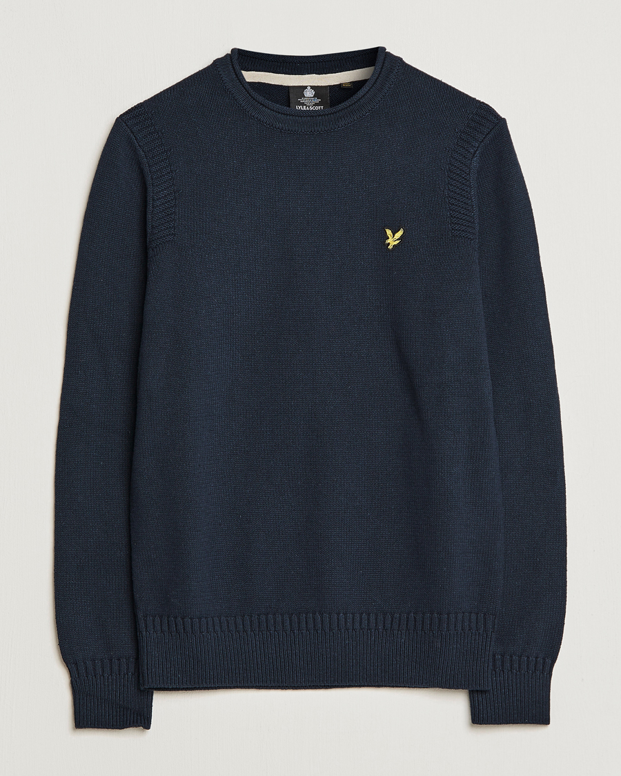 Mies | Puserot | Lyle & Scott | Soef Rll Mock Neck Sweater Dark Navy