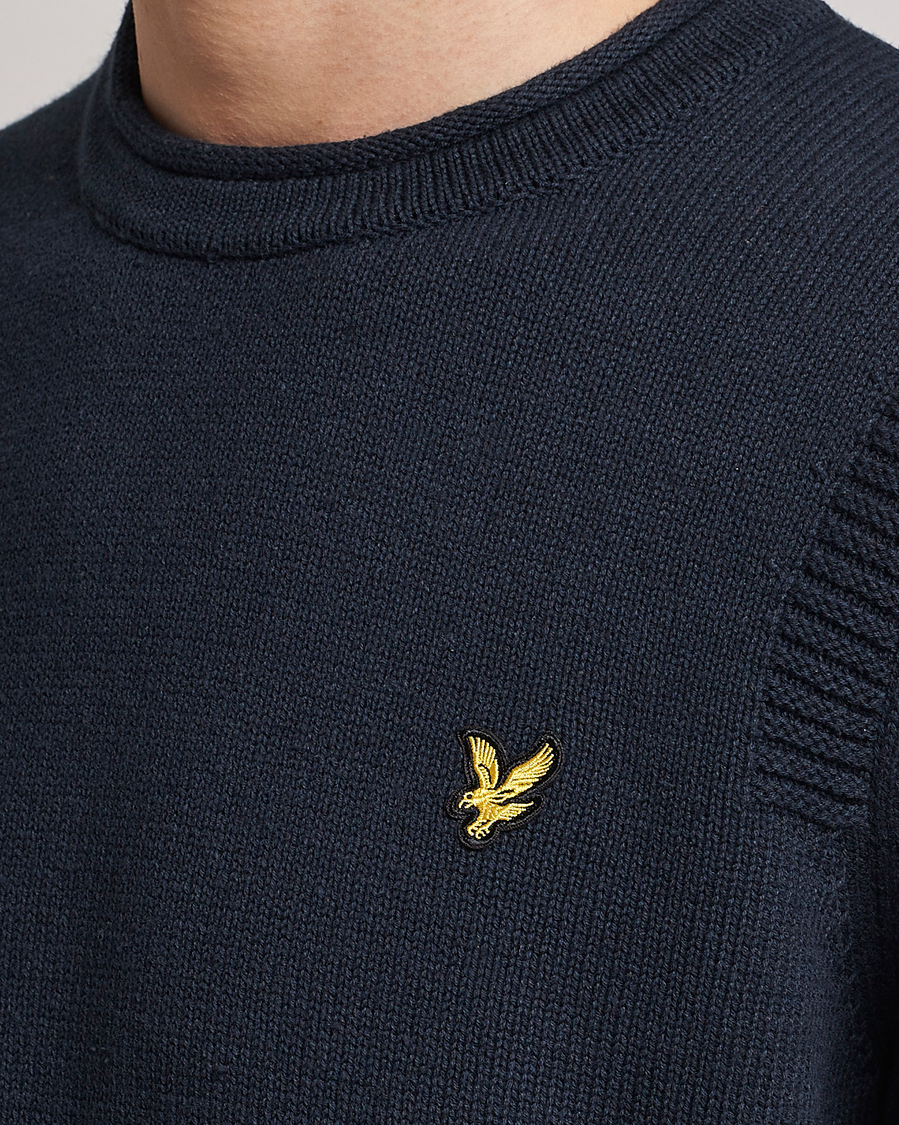 Mies | Puserot | Lyle & Scott | Soef Rll Mock Neck Sweater Dark Navy