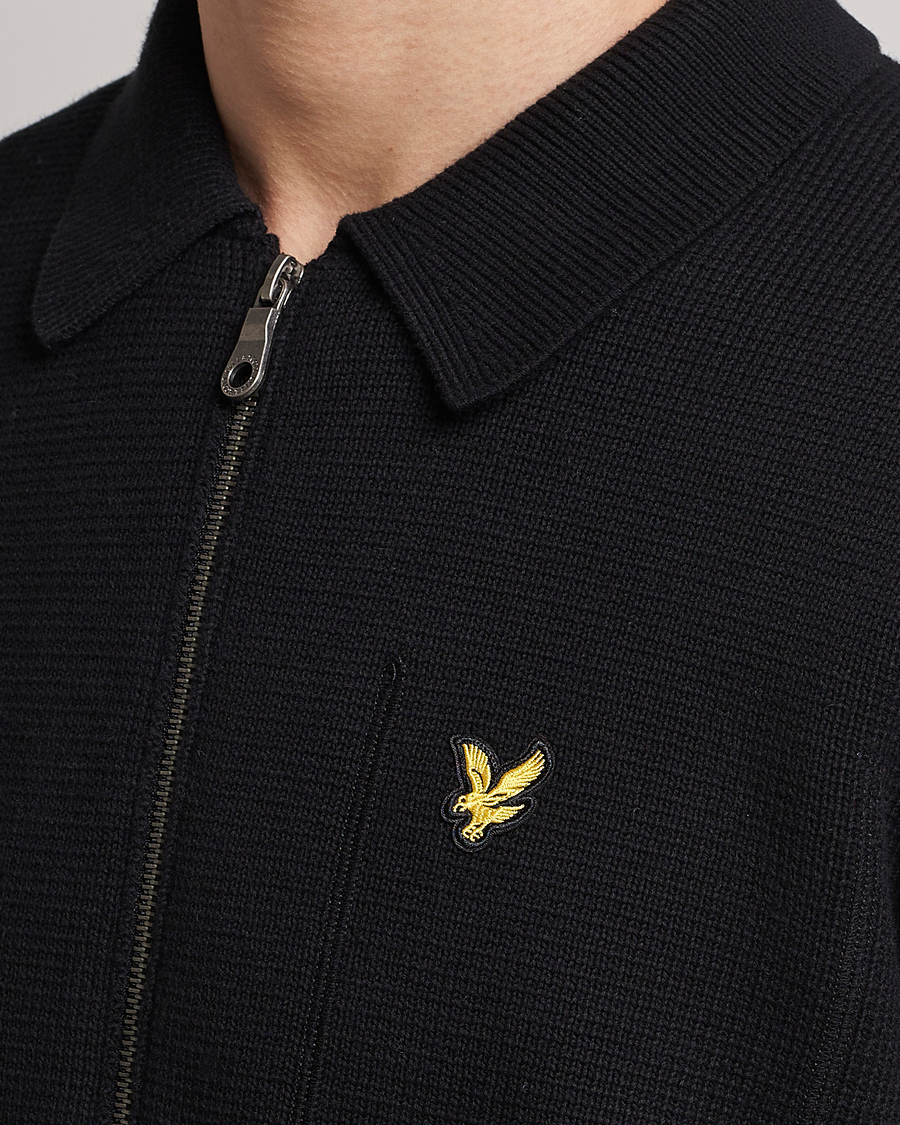 Mies | Puserot | Lyle & Scott | Milano Full Zip Sweater Black