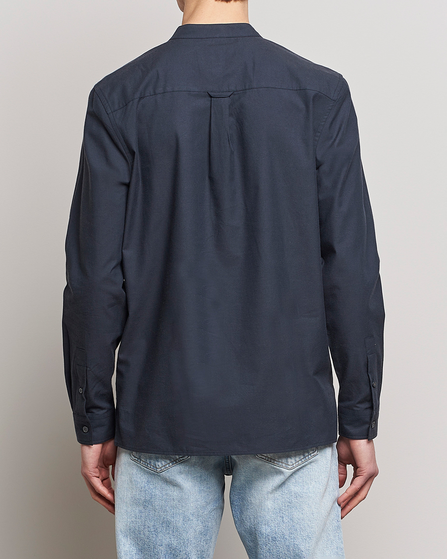 Mies | Kauluspaidat | Lyle & Scott | Marl Grandad Shirt Dark Navy